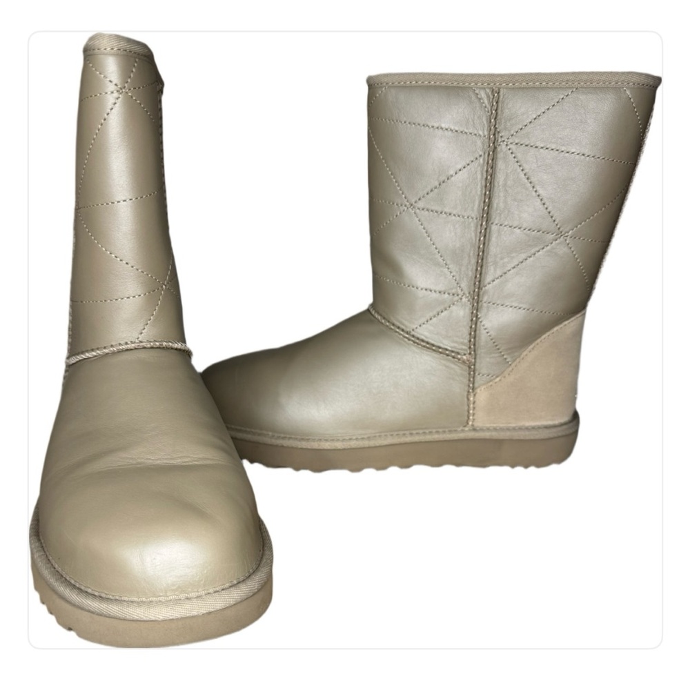 UGG Women's Tan Quilted Winter Boots